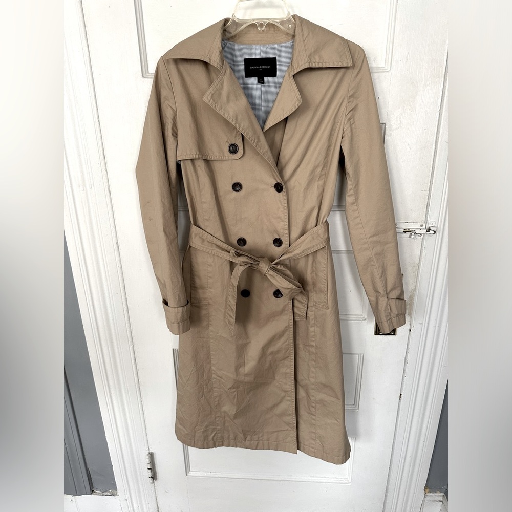Banana Republic 100% COTTON lined trench size S